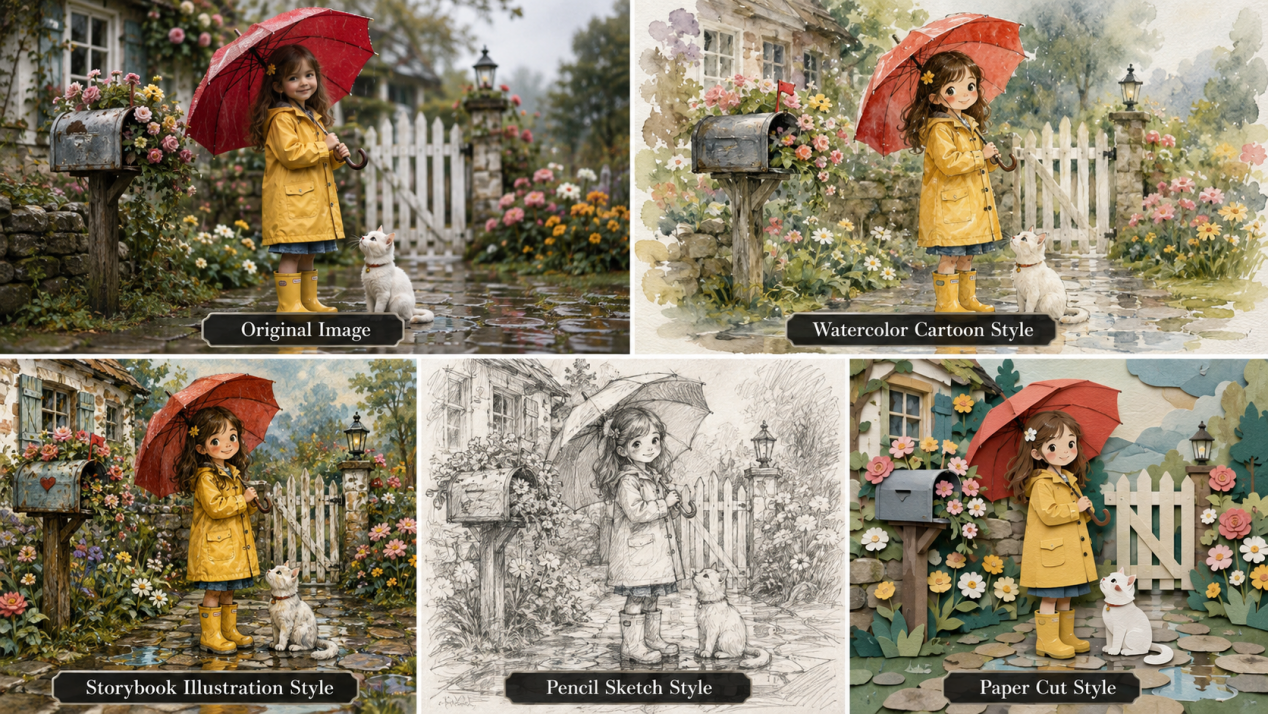 Handcrafted cartoon styles for AI